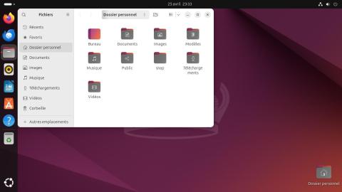 copie d'écran d'un bureau Ubuntu
